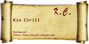 Kis Cirill névjegykártya